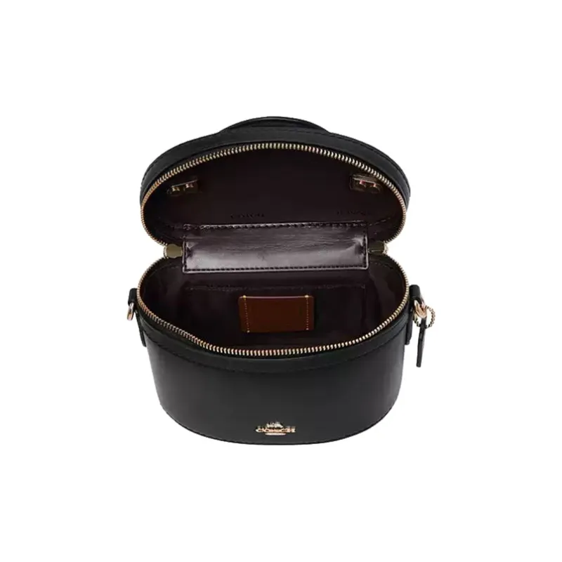 COACH Trail Cow Leather Box Bag, Handbag, Shoulder Bag Small Size Women's Black-1