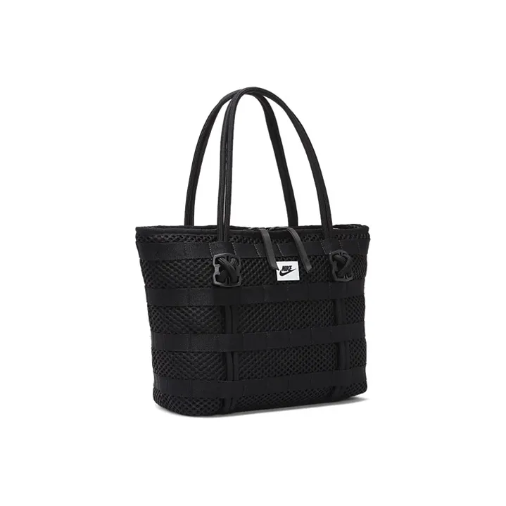 Nike Air Tote Bag Polyester Tote Bag Shopping Bag Shoulder Bags Handbags Regular Unisex Pure Black-2