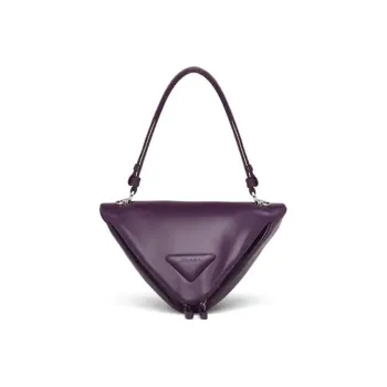 PRADA Smooth Leather Handbag Shoulder Bag Crossbody Bag Regular Women's Violet Purple
