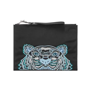 KENZO Classic Tiger Head Nylon Clutch Regular Men's Black