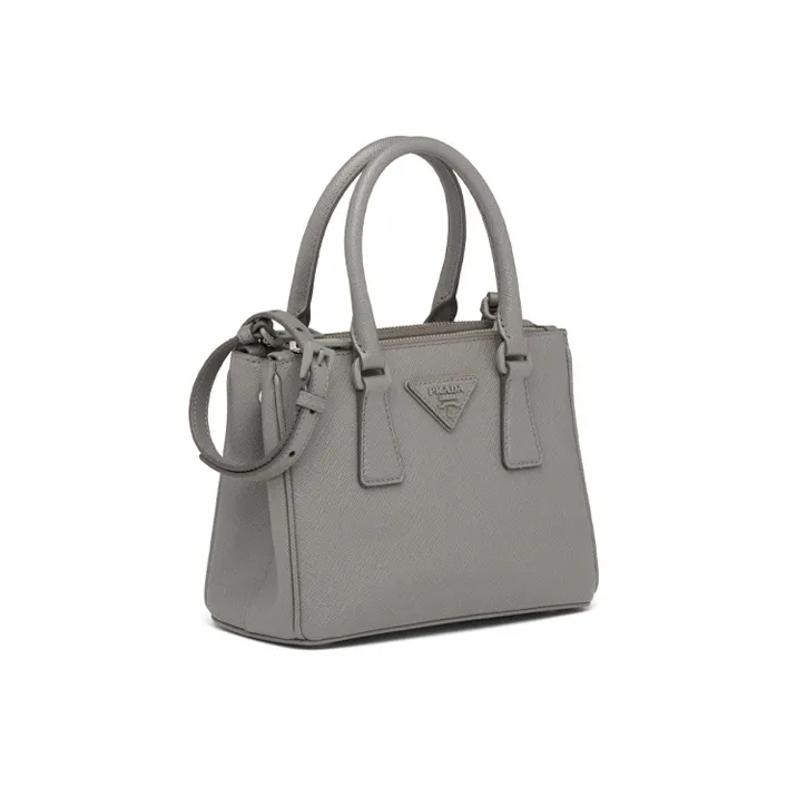 PRADA Diagramme Calfskin Shoulder Bag Crossbody Bag Women's Marble Gray-1