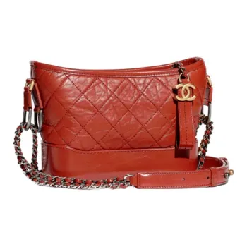 CHANEL Little Golden Ball Cow Leather Hobo Bag, Backpack, Handbag, Shoulder Bag, Crossbody Bag Women's Rusty Red