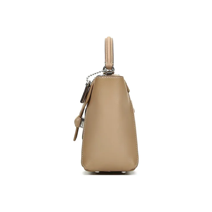 COACH Courier Leather Handbag Crossbody Bag Shoulder Bag Women's Oat-4