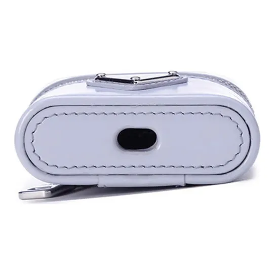 PRADA Leather Neck Pouch Earphone Cases Women's Cornflower Blue-4