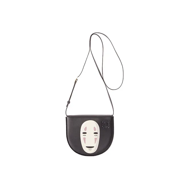 LOEWE Heel Calfskin Shoulder Bag Crossbody Bag Mini Women's Black-1