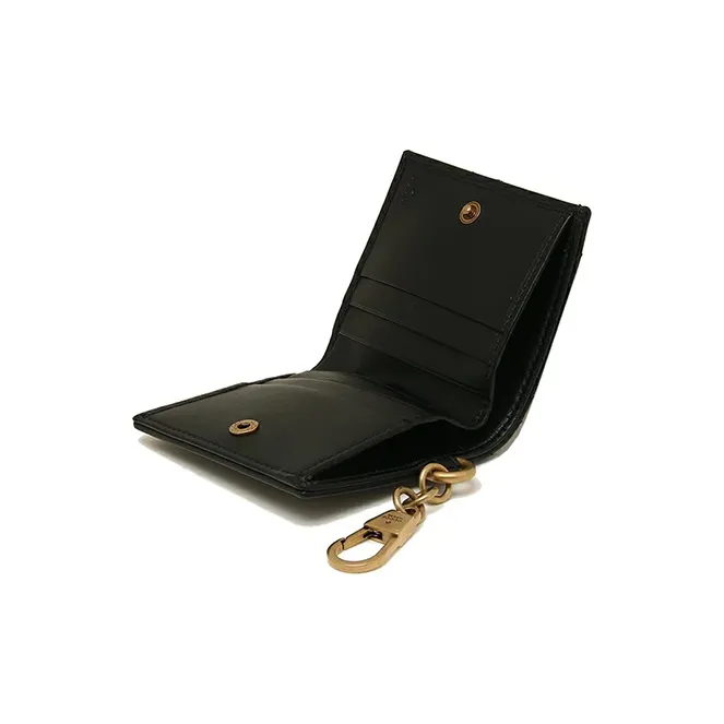 GUCCI Marmont Quilting Leather Pendant Wallet Money Clip Women's Black-5