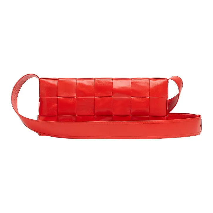 Bottega Veneta CASSETTE Cow Leather Messenger Bag, Shoulder Bag, Crossbody Bag Men's Tomato Red-1