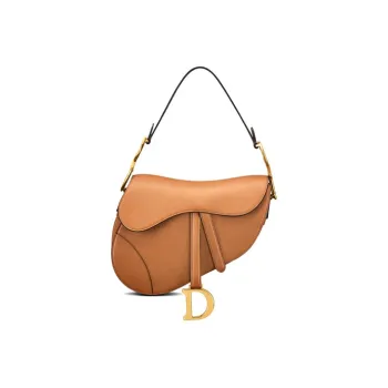DIOR Saddle Cow Leather Saddle Bags Shoulder Bags Women's Brown