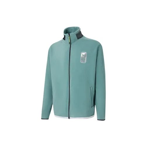 PUMA X HELLY HANSEN Jackets Men Blue Gray