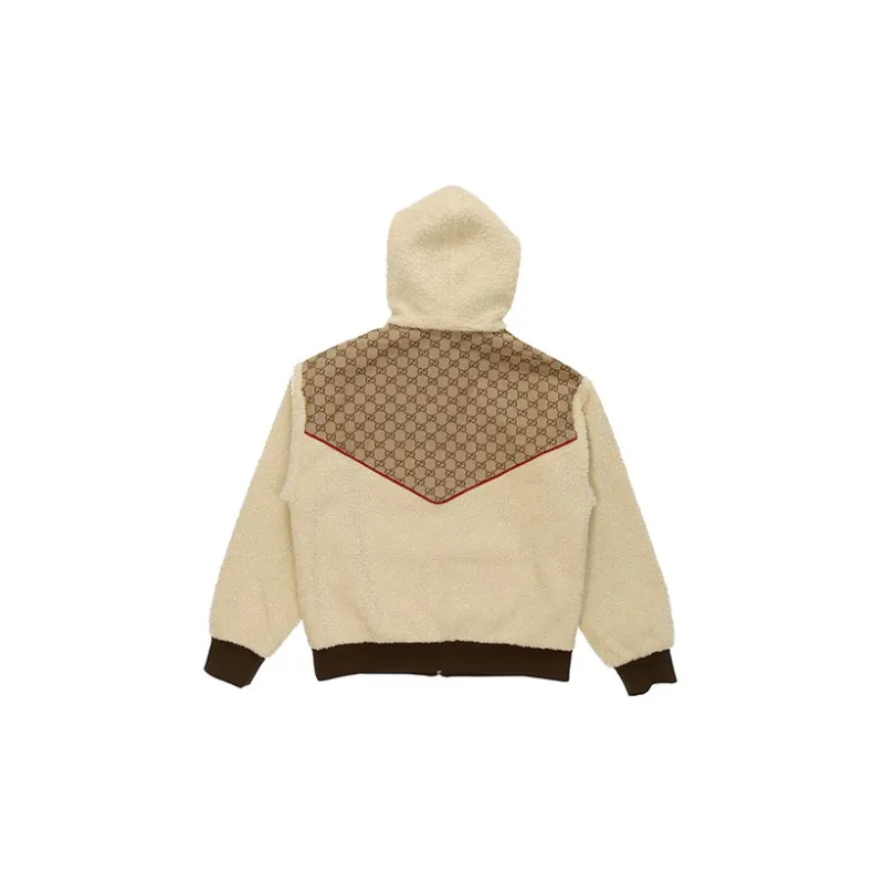 GUCCI X The North Face Gg Canvas Shearling Jacket-1