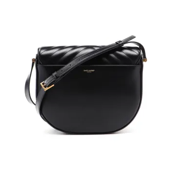 SAINT LAURENT Joan Quilting Leather Shoulder Bag Crossbody Bag Women's Black