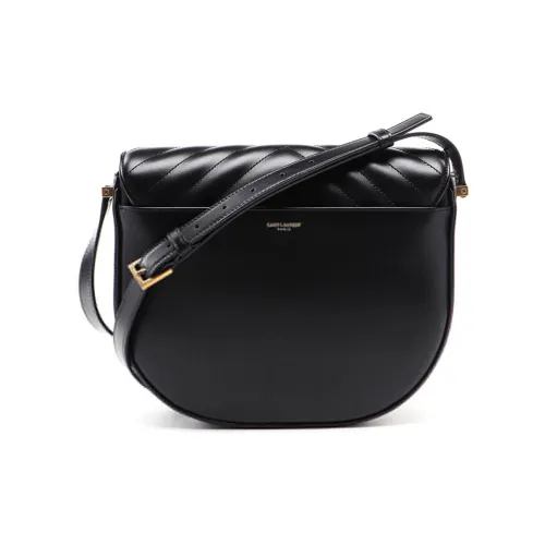 SAINT LAURENT Joan Quilting Leather Shoulder Bag Crossbody Bag Women's Black