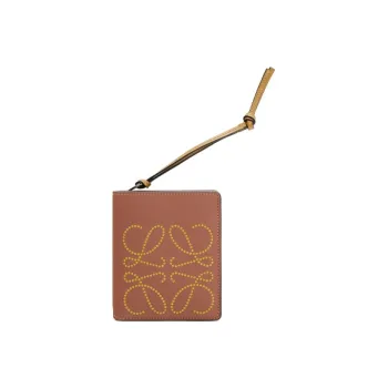 LOEWE Cow Leather Small Wallet Women's Brown