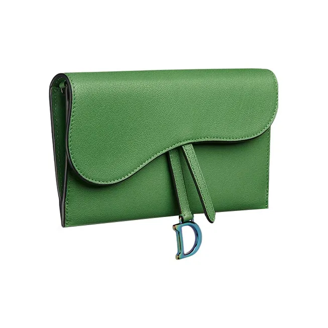 DIOR Sheepskin Wallet Women's Bright Green-2
