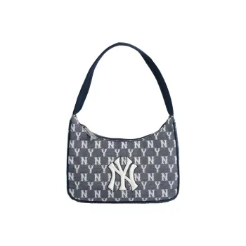 MLB Monogram Collection Polyester Shoulder Bag Mahjong Handbags Regular Unisex Marine Blue