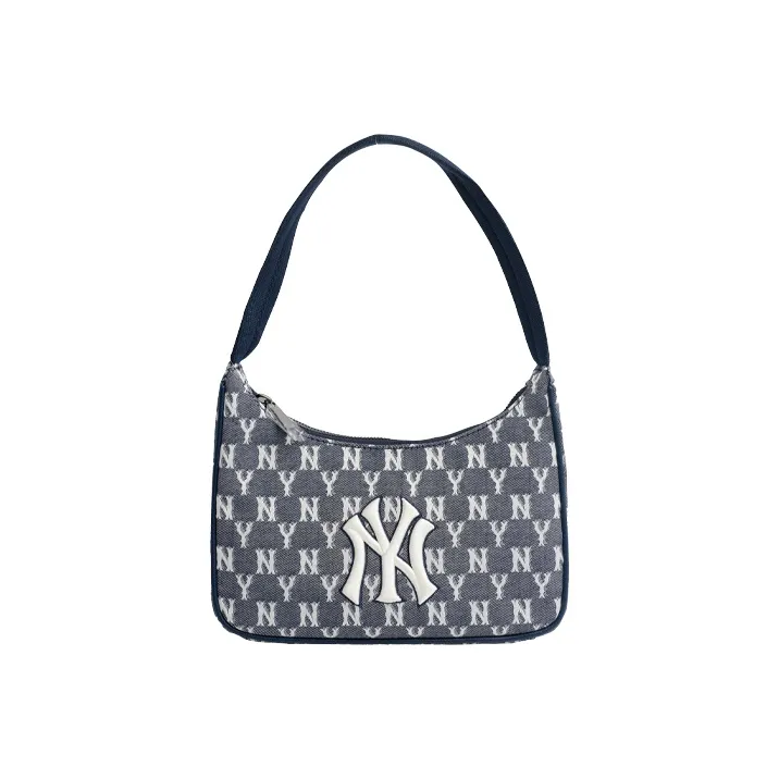 MLB Monogram Collection Polyester Shoulder Bag Mahjong Handbags Regular Unisex Marine Blue-0