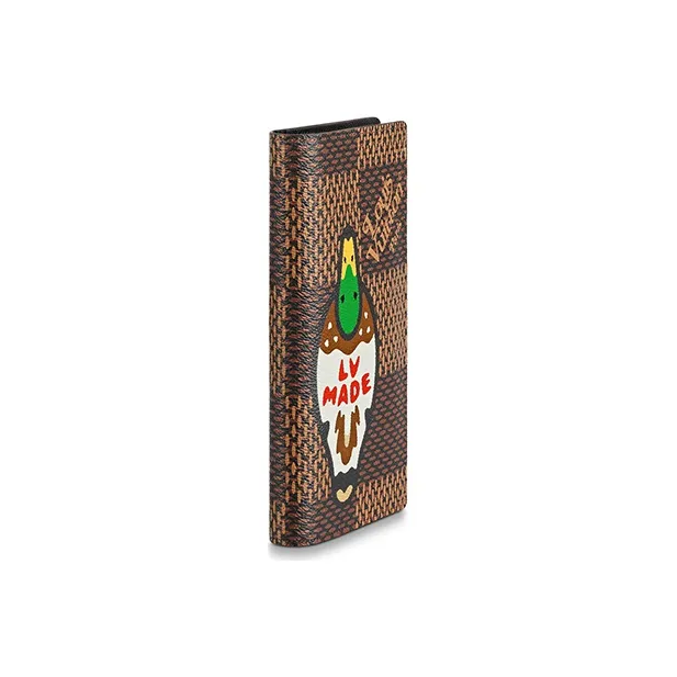 LOUIS VUITTON X Nigo Brazza Wallet Damier Ebene Giant Brown-2