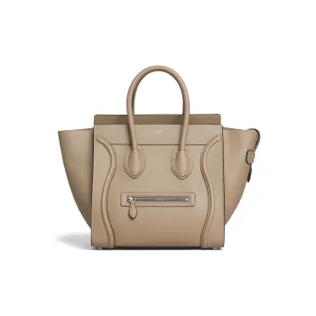 CELINE Drummed Calfskin Smile Bag Handbag Mini Women's Sand Dune