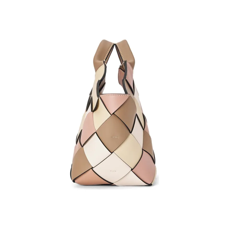 LOEWE Surplus Calfskin Basket Bag Handbag Shoulder Bag Crossbody Bag Small Size Women's Mink Fur Color/Brown-1