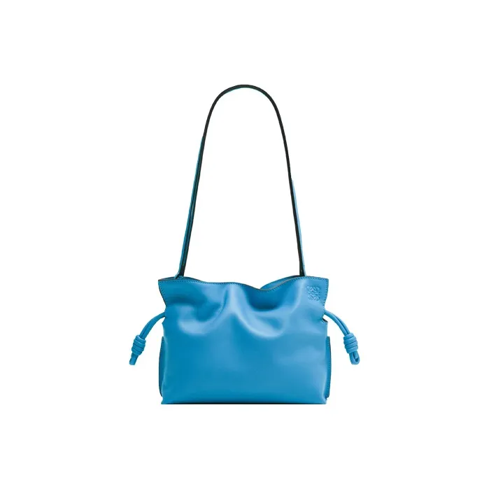 LOEWE Flamenco Nappa Cow Leather Handheld Shoulder Bag Crossbody Bag Mini Women's Cliff Lake Blue-3