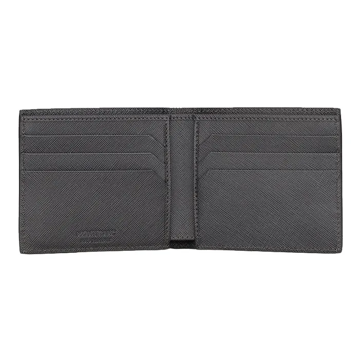 MONTBLANC Leather Wallet Men's Dark Gray-3
