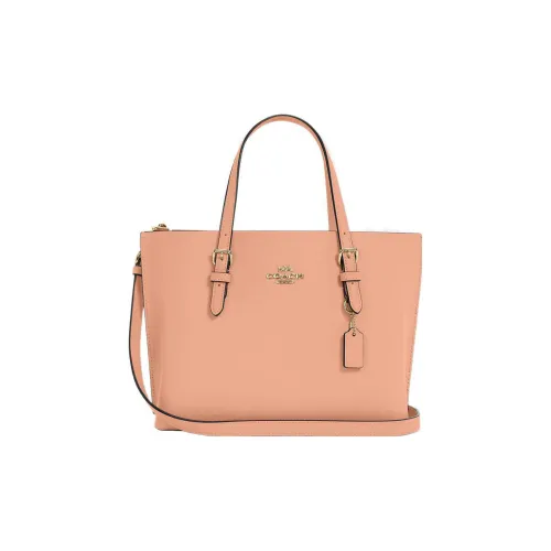 COACH Mollie Leather One Shoulder Handbag, Crossbody Bag Small Size Women's Gold/Faded Blush Pink