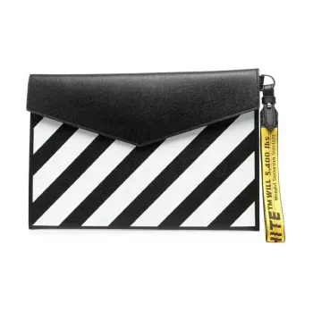 OFF WHITE Diag Flat Pouch 'Black'