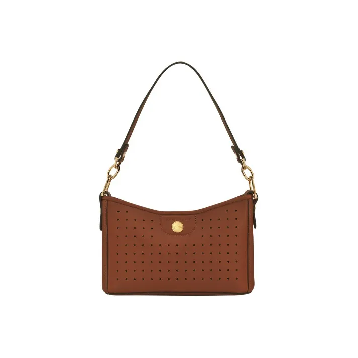 LONGCHAMP Mademoiselle Soft Calfskin Shoulder Bag Women's Brown-0