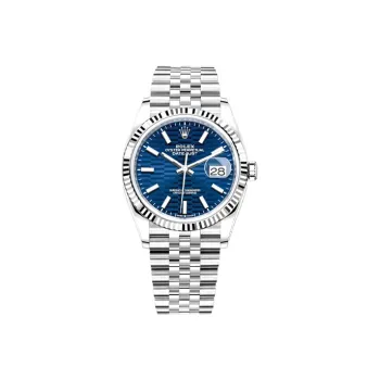ROLEX Log Series Automatic Mechanical Movement Unisex Watch 36mm Blue Dial Oystersteel Case Oystersteel Strap