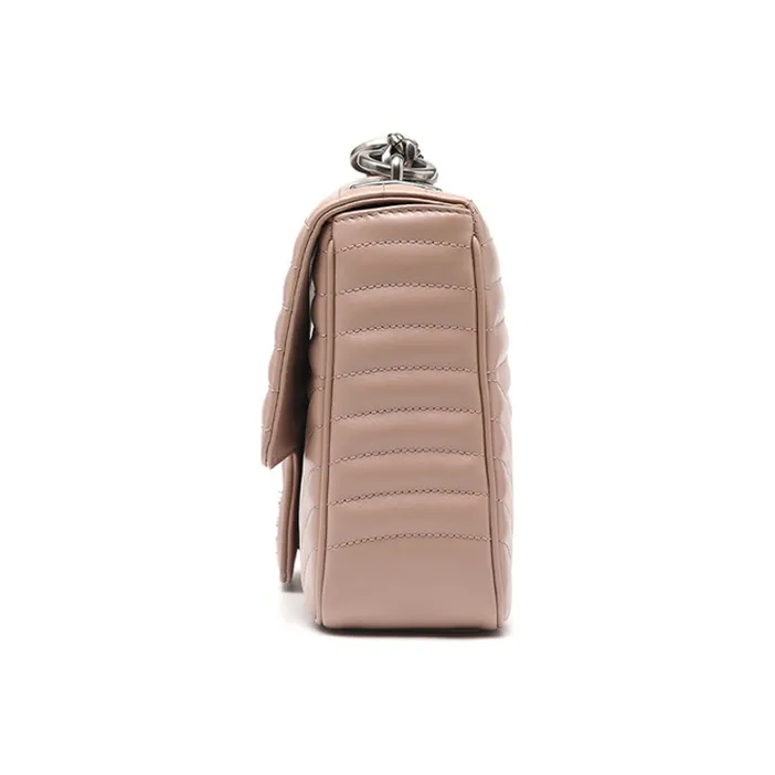 PRADA Cow Leather Small Square Bag Shoulder Bag Handbag Women's Nude-2