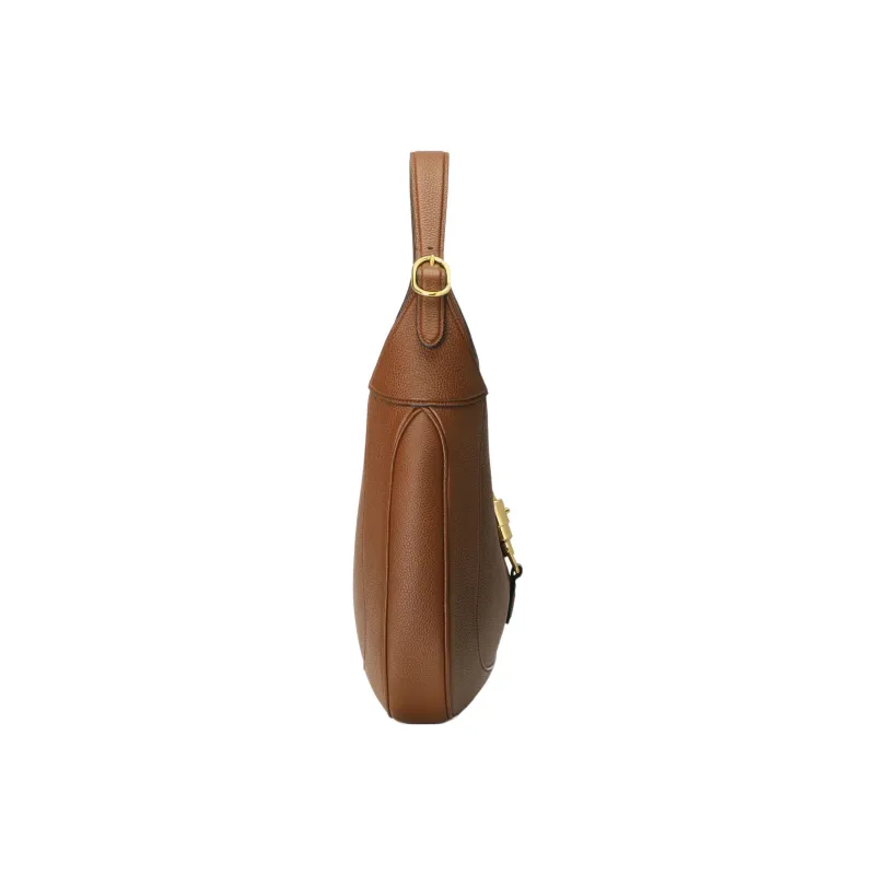 GUCCI Jackie 1961 Leather Crescent Shoulder Bag Shoulder Bag Medium Size Women's Tan-4