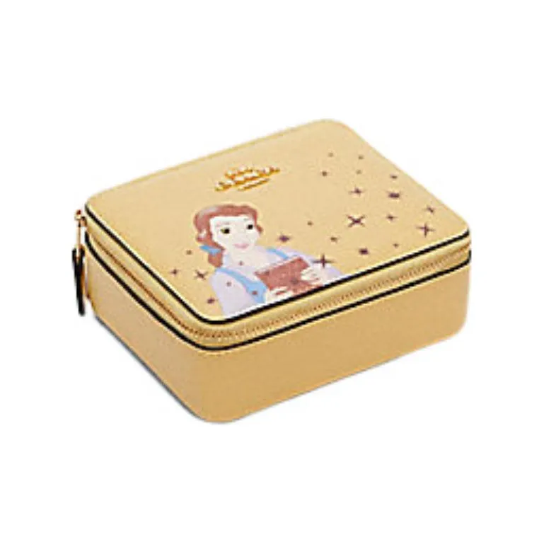 COACH Disney, Collaboration Jewelry Bo Canvas Storage Box Tubas Women's Light Khaki-1