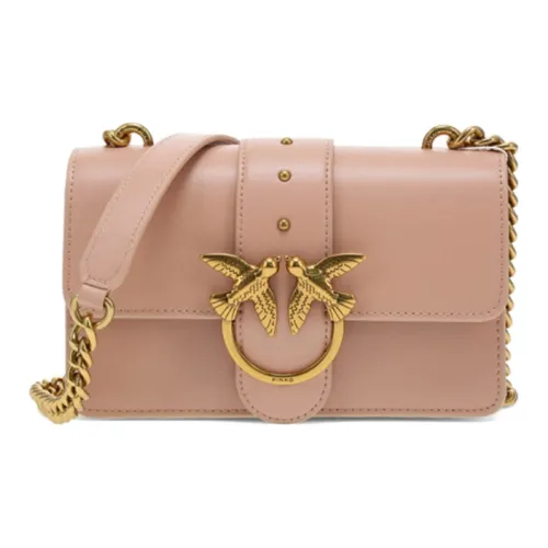 PINKO SIMPLY Cow Leather Swift Bag Crossbody Bag Shoulder Bag Women's Nude Pink