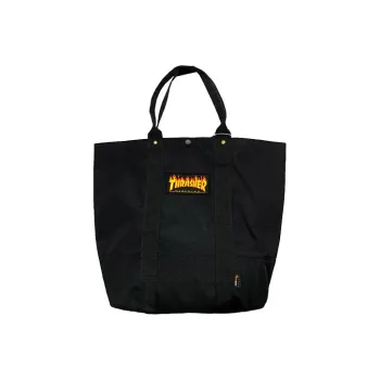 Thrasher Polyester Tote Bag Shopping Bag Shoulder Bag Handbag Regular Unisex Black