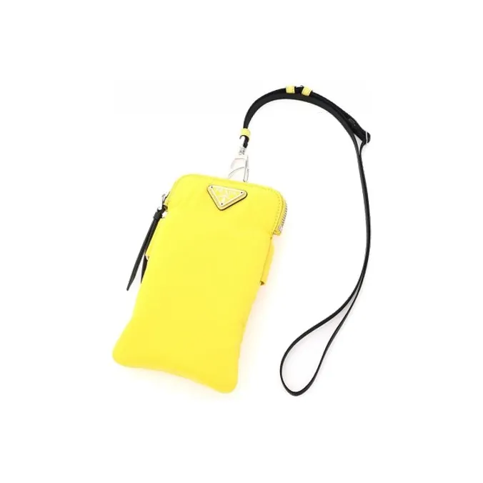 PRADA Nylon Fabric Storage Bag Cell Phone Pouch Men's Yellow-2