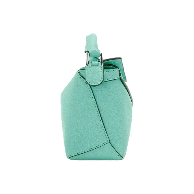 LOEWE Puzzle Goatskin Geometric Bag Puzzle Bag Handbag Shoulder Bag Crossbody Bag Mini Women's Mint Green-3