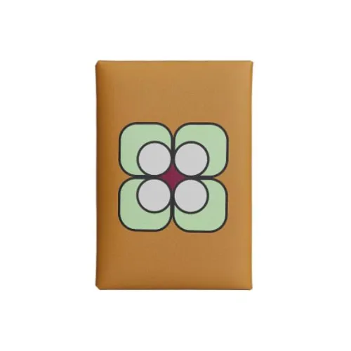 HERMES Calvi Duo Swift Calfskin Card Holder Women's Cookie White