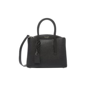 Kate Spade Litchi Grain Cow Leather Briefcase Portable Crossbody Bag Shoulder Bag Large Size Women's Black