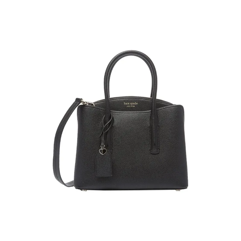 Kate Spade Litchi Grain Cow Leather Briefcase Portable Crossbody Bag Shoulder Bag Large Size Women's Black-0