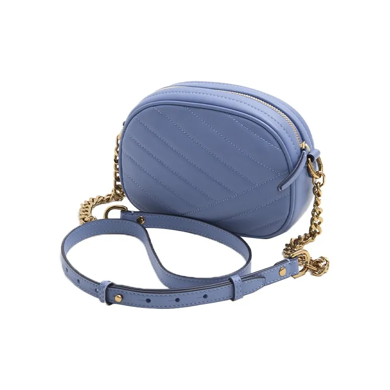 TORY BURCH Kira Lambskin Camera Bags Crossbody Bag Shoulder Bag Small Size Women's Pink Blue-1