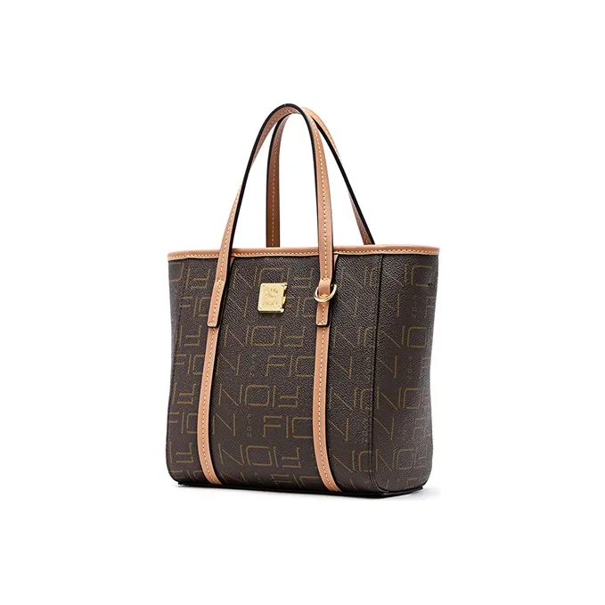 FION PVC Basket Bag, Tote Bag, Shopping Bag, Crossbody Bag Tubas Women's Brown-2