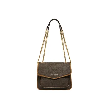MICHAEL KORS Regina Artificial Leather Shoulder Bag Medium Size Women's Acorn Brown