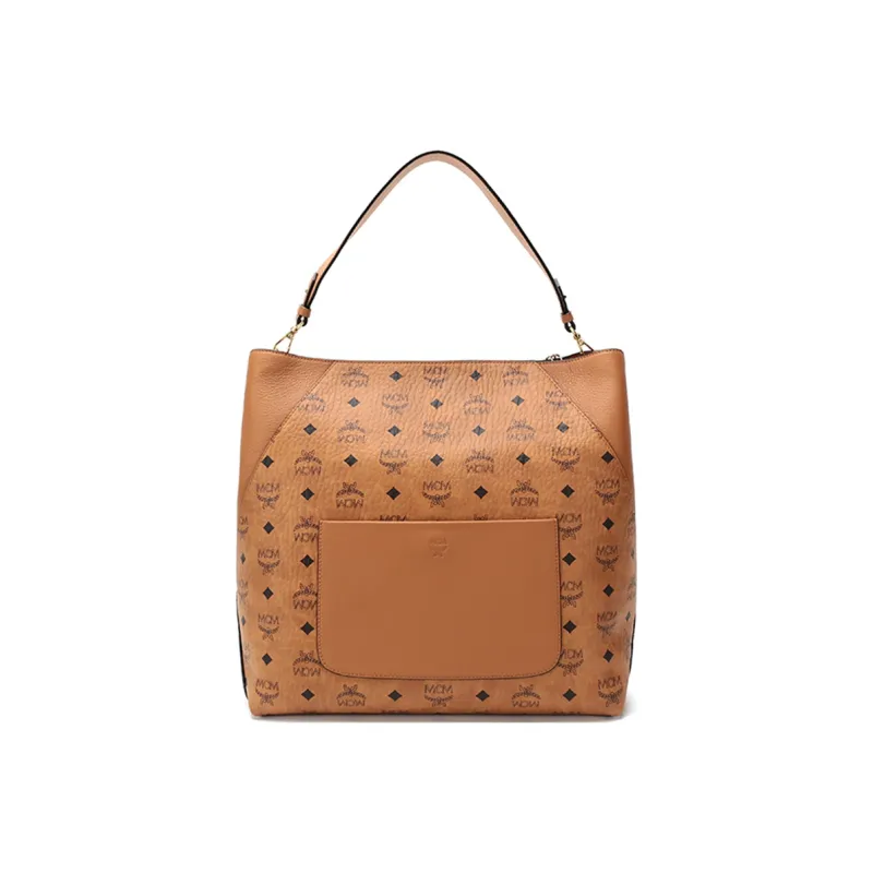 MCM Klara Hobo Large Visetos Cognac-3