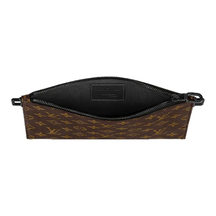 LOUIS VUITTON Trio Pouch Taurillon Illusion Silver-2