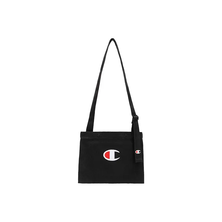 Champion Canvas Canvas Tote Bag Tote Bag Shopping Bag Shoulder Bag Crossbody Bag Unisex Black/Beige-5