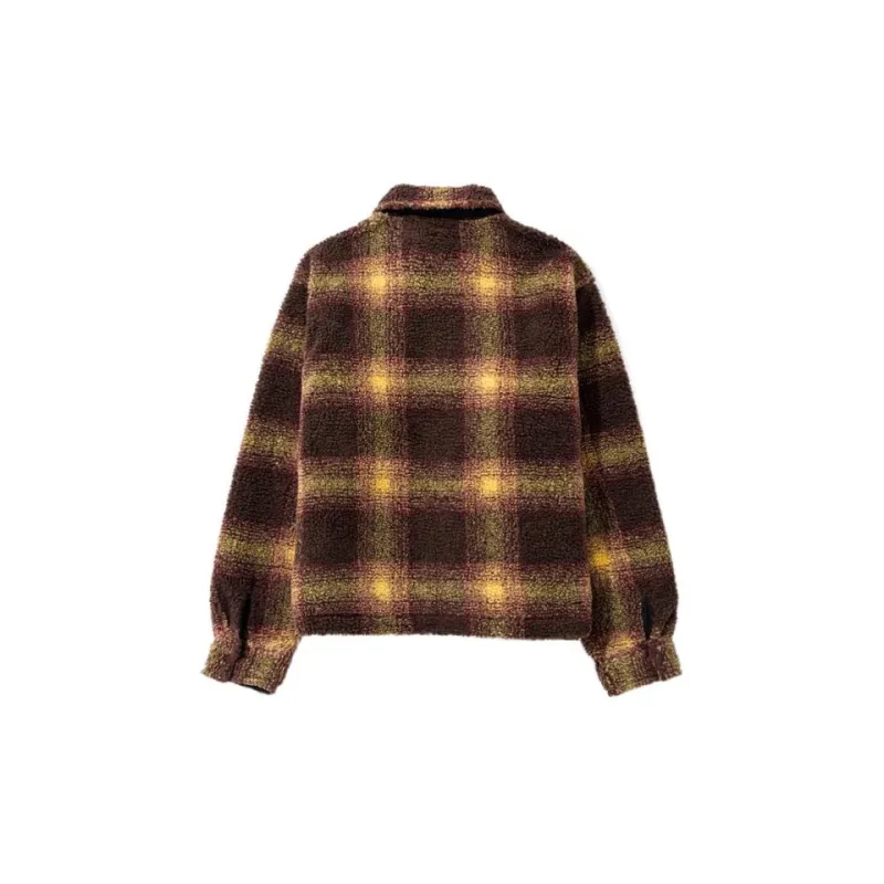 Stussy Shadow Plaid Sherpa Zip-1