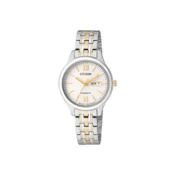 CITIZEN Automatic Mechanical Movement Stainless Steel Strap Watch Women's Watch White Dial PD7134 51A