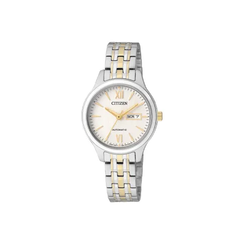 CITIZEN Wmns Automatic Mechanical Watch PD7134-51A Silver/White/Gold