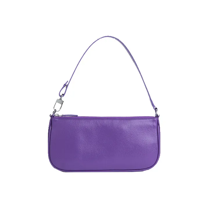 By Far Rachel Leather Handbag, Shoulder Bag Women's Purple-0