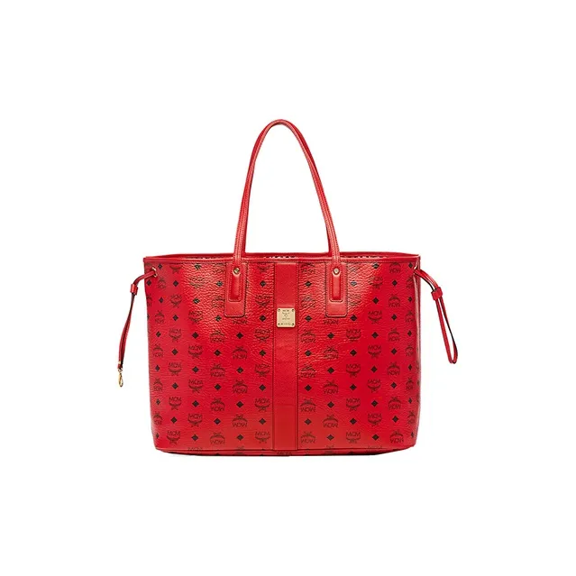 MCM Reversible Liz Shopper Visetos Large Ruby Red-1